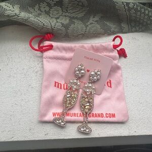 Baublebar champagne glass earrings